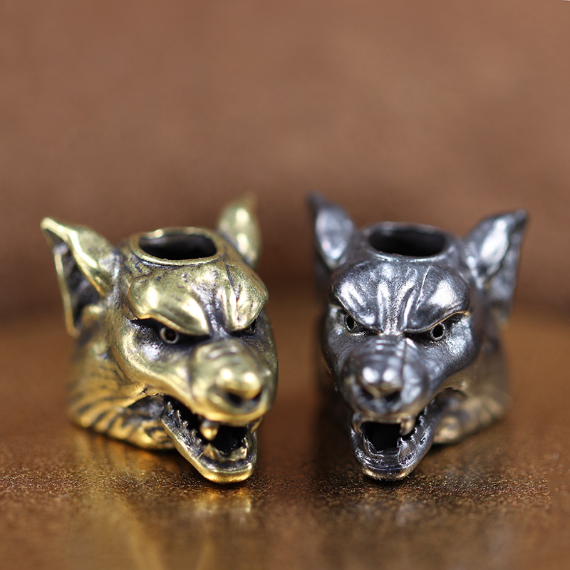 Wolf Jewelry & Watches Tampa - الحيوان الذئب ووريورز رئيس النحت النحاس