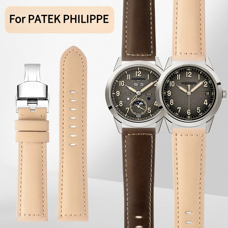 Patek Philippe Watch Calatrava - حزام ساعة ممتد من الجلد الأصلي