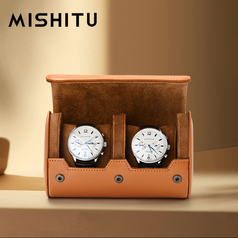 Watch Display Box - MISHITU 1/2/3-فتحة تخزين ساعات اليد لفة