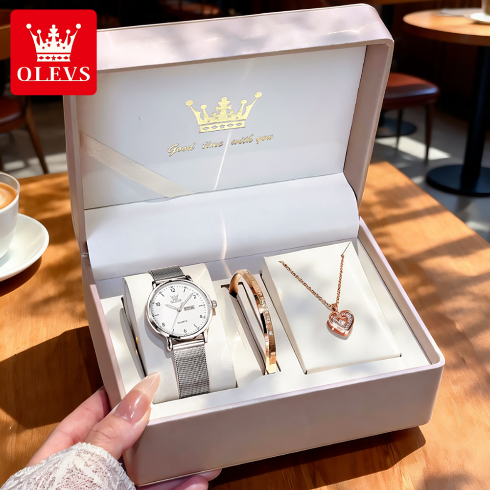 Watch Display Box - ساعات OLEVS 2996 النسائية الأصلية الأنيقة،