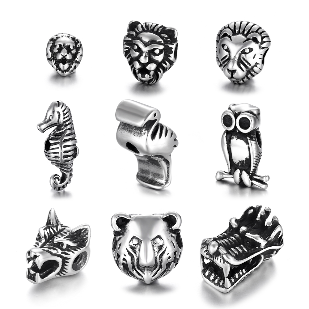Wolf Jewelry & Watches Tampa - الفولاذ المقاوم للصدأ الحيوان الذئب فايكنغ
