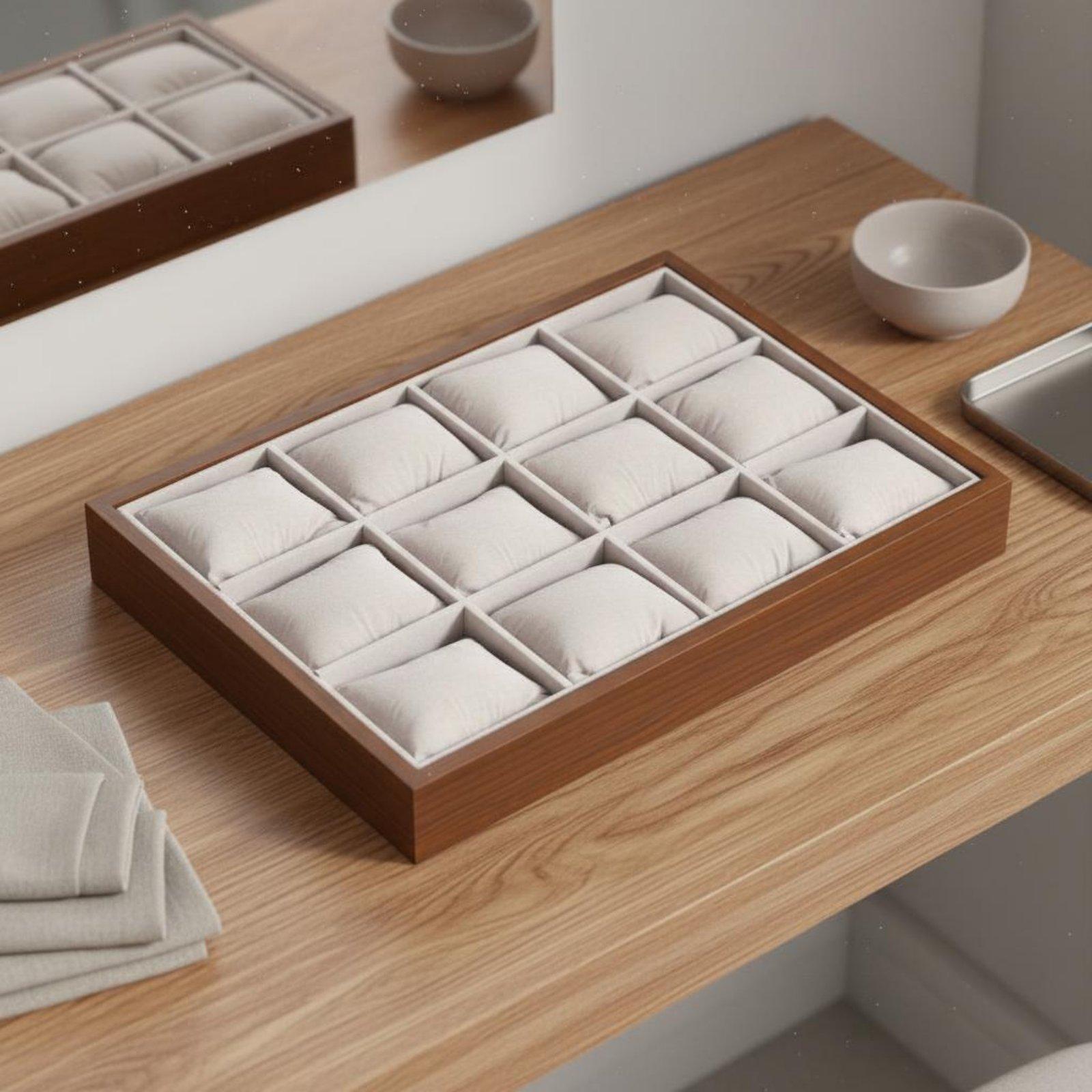 Watch Display Box - صندوق ساعات ومجوهرات خشبي، منظم عرض