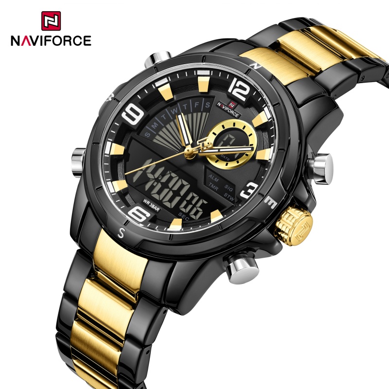 Watch Display Box - ساعة NAVIFORCE للرجال بشاشة مزدوجة 3ATM