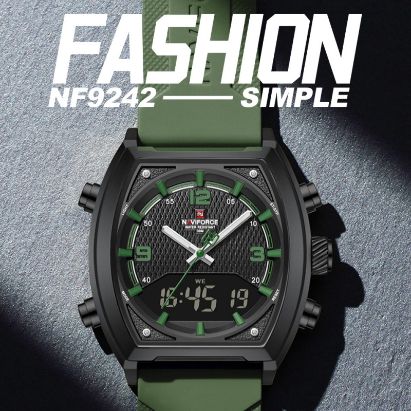 ساعة NAVIFORCE للرجال بشاشة مز - مراجعة Watch Display Box وسعره
