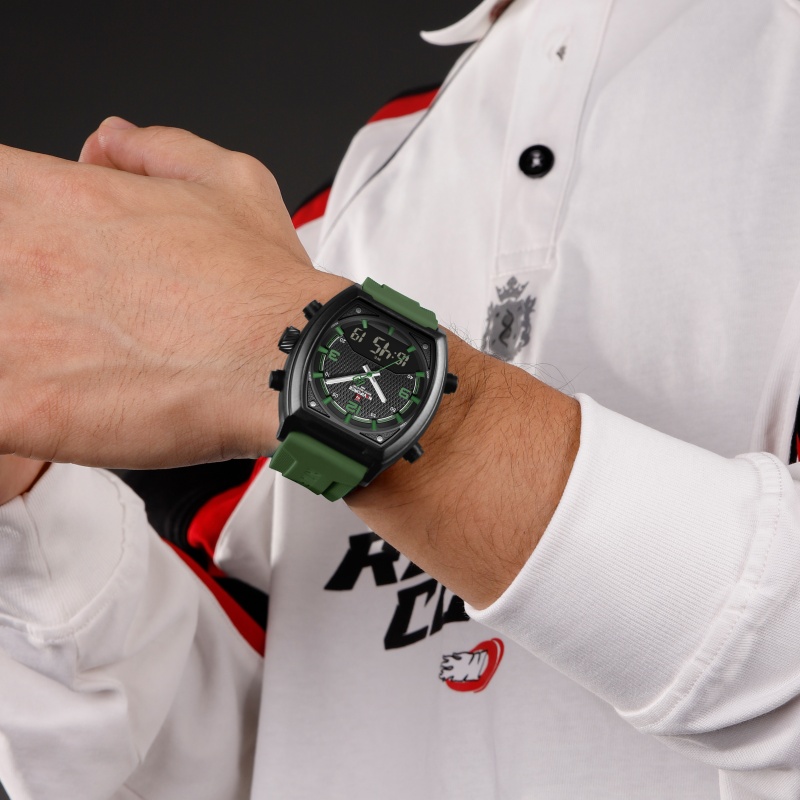 ساعة NAVIFORCE للرجال بشاشة مز - مراجعة Watch Display Box وسعره