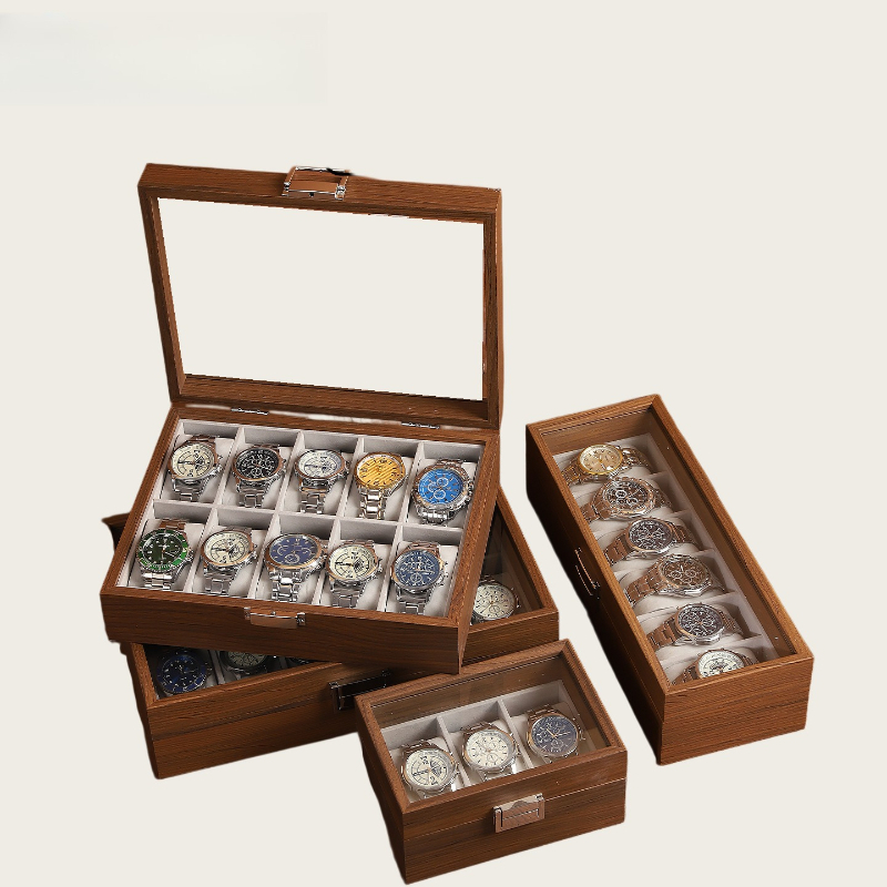صندوق ساعات خشبي بتصميم حبيبات - مراجعة Watch Display Box وسعره