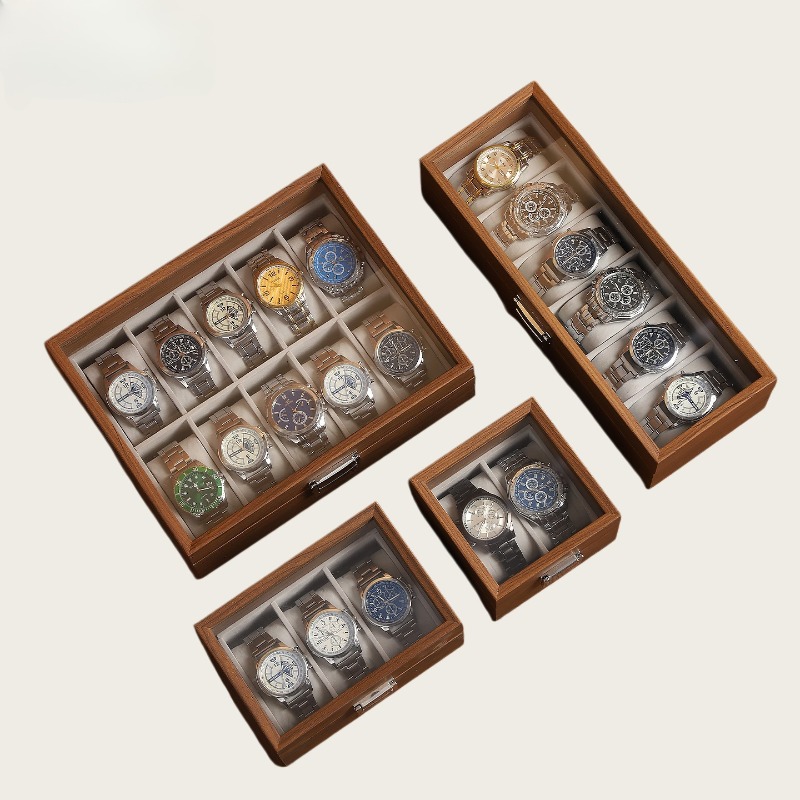 صندوق ساعات خشبي بتصميم حبيبات - مراجعة Watch Display Box وسعره