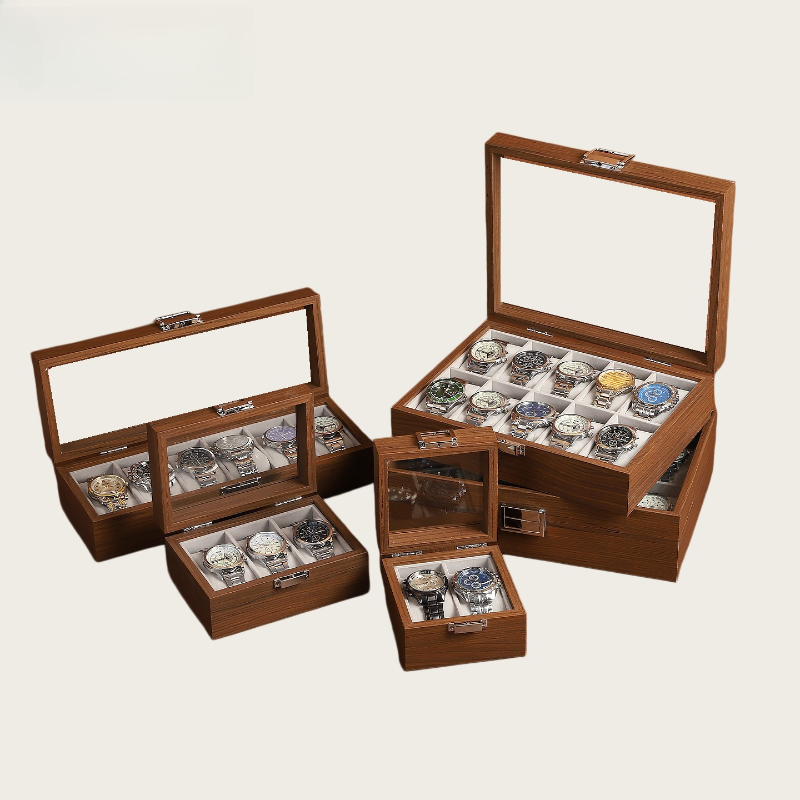صندوق ساعات خشبي بتصميم حبيبات - مراجعة Watch Display Box وسعره