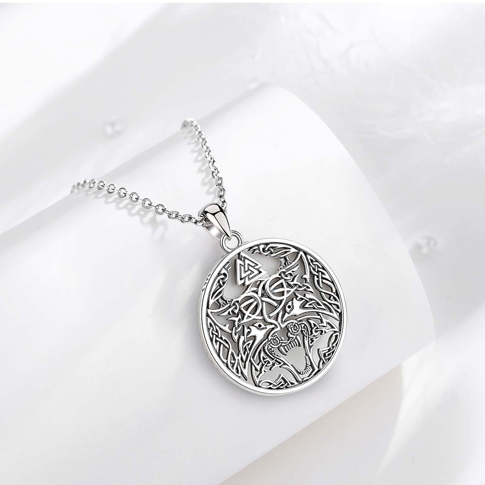 يودورا 925 فضة فايكنغ الذئب قل - مراجعة Wolf Jewelry & Watches Tampa وسعره