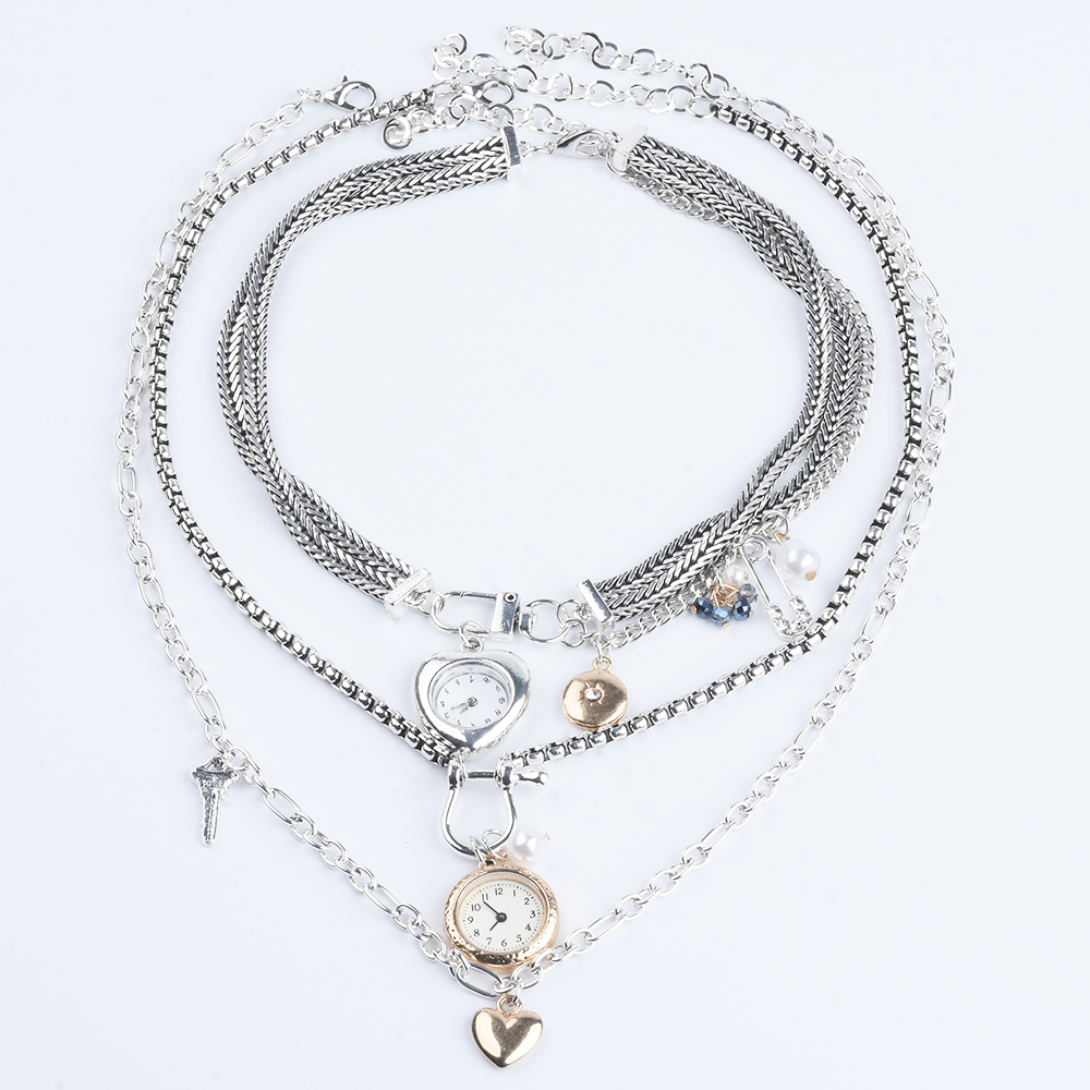 الهندي خمر الفضة مطلي ساعة الج - مراجعة Indian Jewelry Watches وسعره
