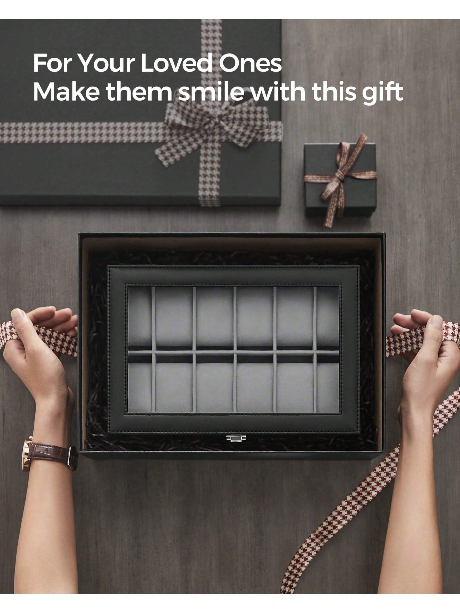 صندوق ساعات بـ 12 فتحة قابل لل - مراجعة Watch Display Box وسعره