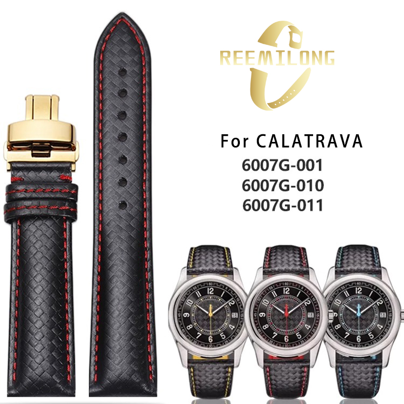 ألياف الكربون خطوط جلد البقر ح - مراجعة Patek Philippe Watch Calatrava وسعره