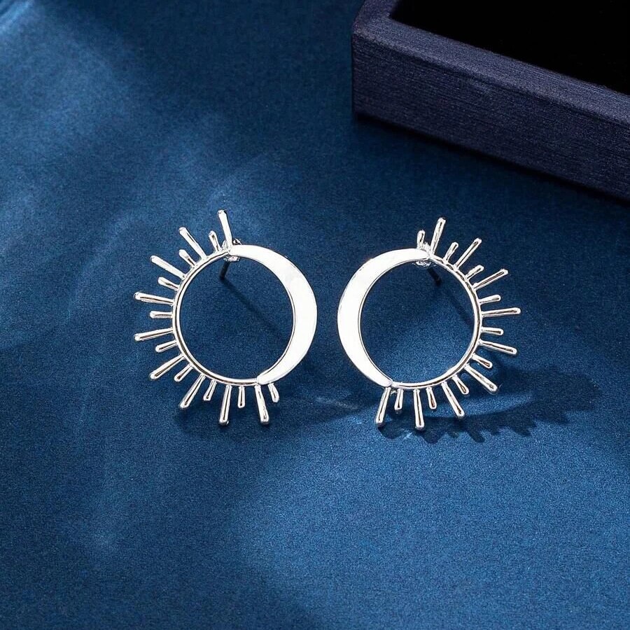 Obega Ins الشمس القمر شكل أقرا - مراجعة Moon Star Earrings وسعره