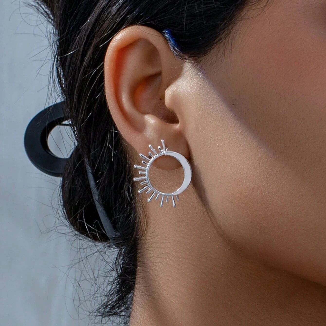 Obega Ins الشمس القمر شكل أقرا - مراجعة Moon Star Earrings وسعره
