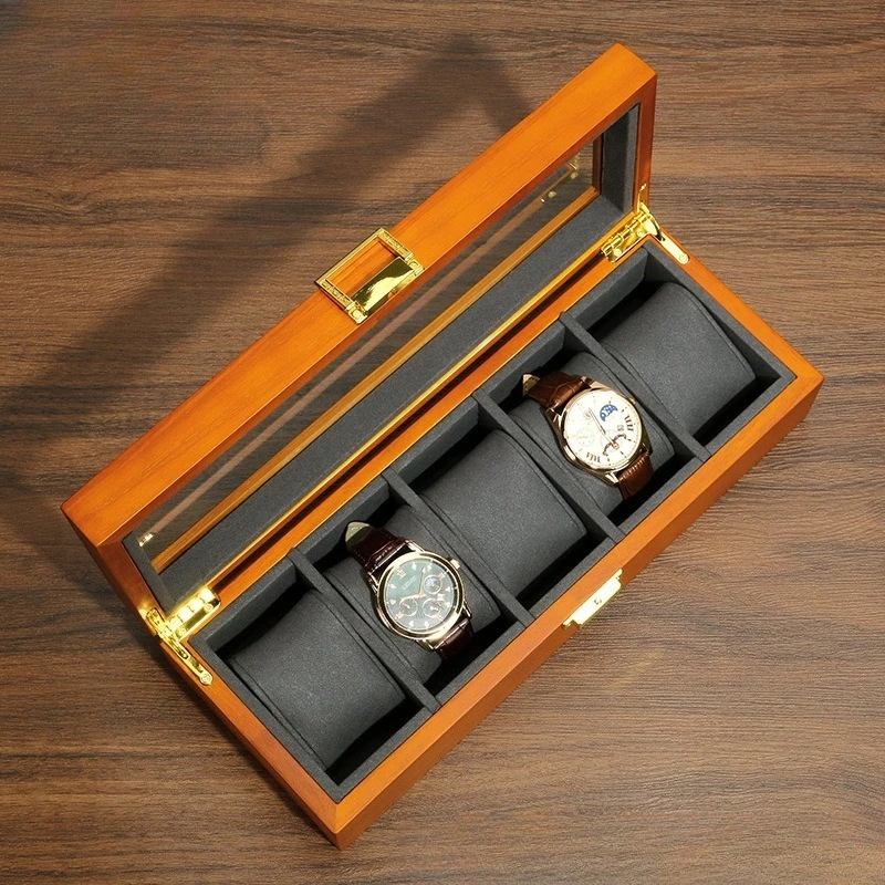 صندوق ساعات خشبي صلب بخمسة أقس - مراجعة Watch Display Box وسعره