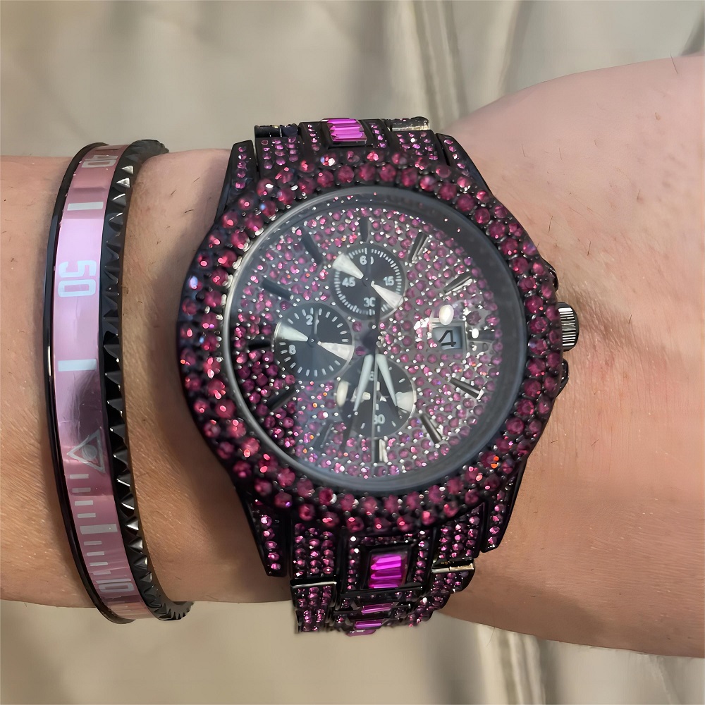 حار بيع الأحمر الجليد ووتش للر - مراجعة Jewelry Watches Brands وسعره