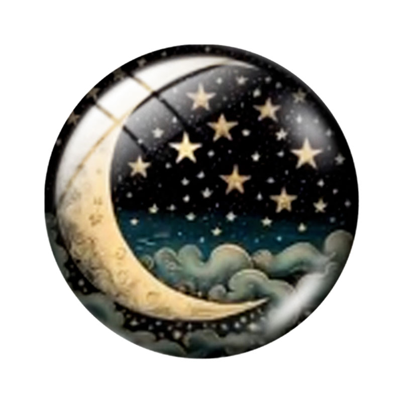 أحجار زجاجية على شكل قمر ونجوم - مراجعة Moon Star Earrings وسعره