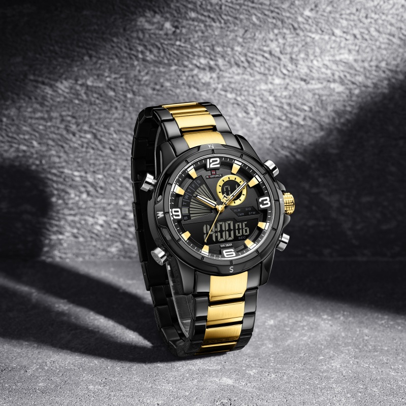ساعة NAVIFORCE للرجال بشاشة مز - مراجعة Watch Display Box وسعره